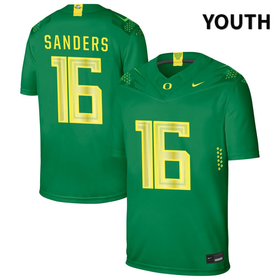 Oregon Ducks Youth #16 Marcus Sanders Football College Authentic Green NIL 2022 Nike Jersey GGY54O8I